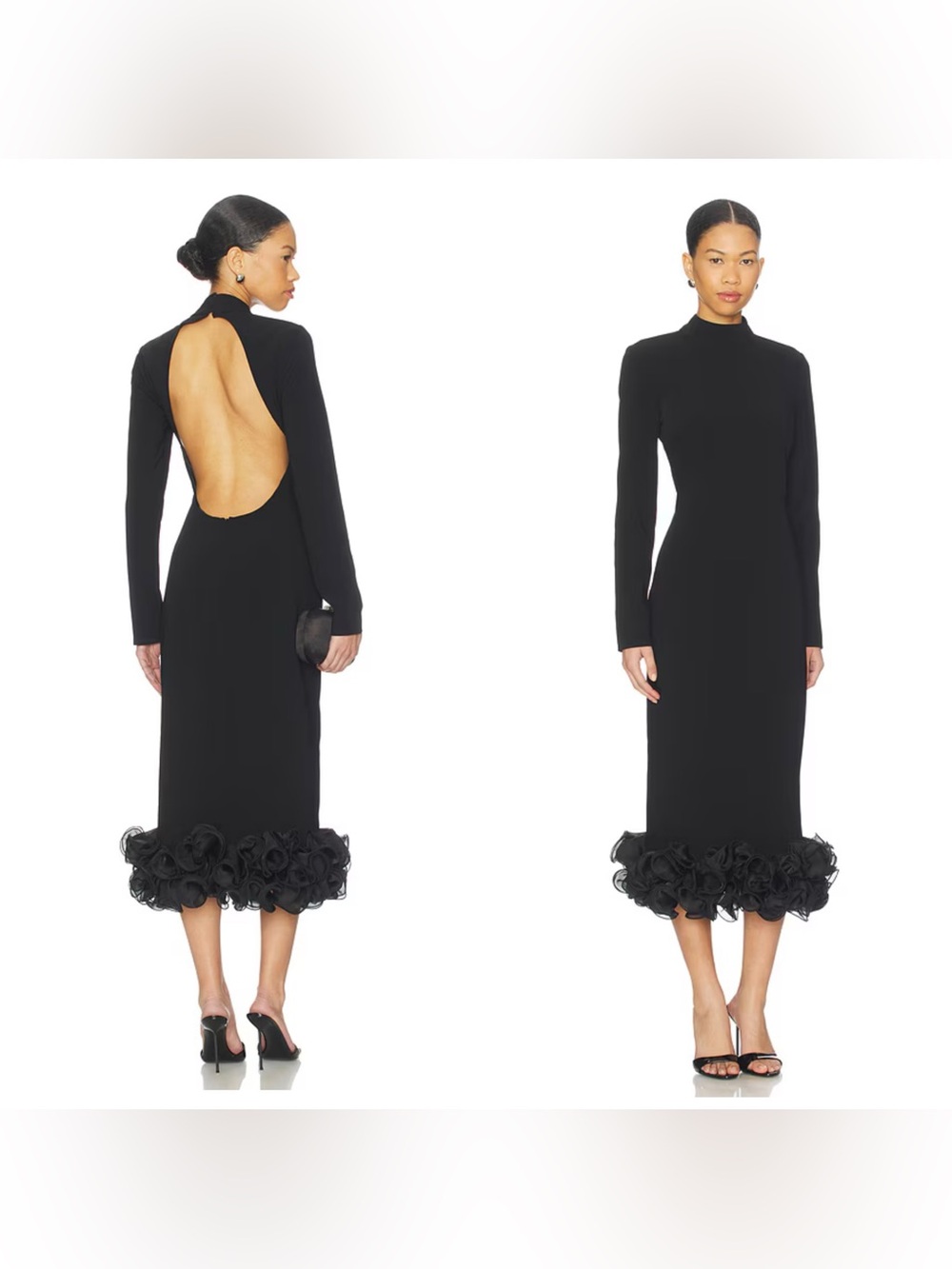 NWT Lovers and Friends Ophelia Midi Dress in Black